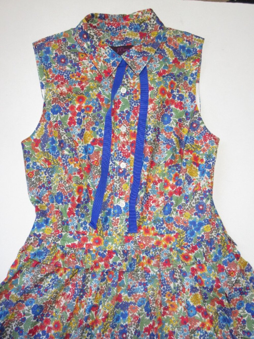 NWT J.Crew Removable Necktie Shirt-dress in Liberty Margaret Annie Print Dress 6 - Picture 8 of 10